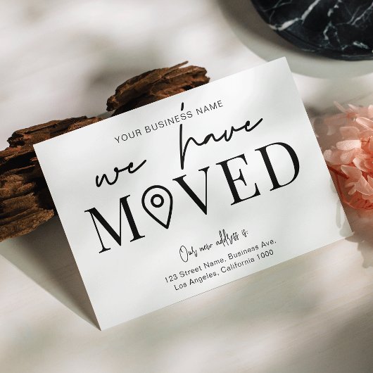 We hebben een minimale wijziging van het adres van briefkaart