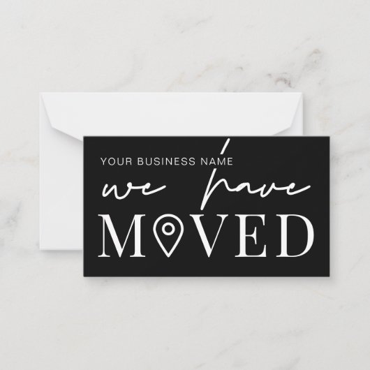 We hebben een minimale wijziging van het adres van notitiekaartje (Voorkant)