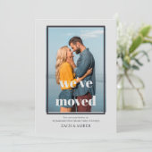 We hebben een minimalistisch offset-framed foto-ve aankondiging (Staand voorkant)