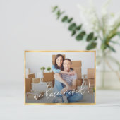 We hebben een modern Foto Moving Announcement Post Briefkaart (Staand voorkant)
