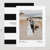 We hebben een modern minimalistisch zwart fotohuwe aankondiging (Voorkant / Achterkant)