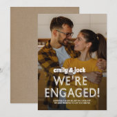 We hebben een modern Verloving voor foto's Aankondiging (Voorkant / Achterkant)