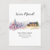 We hebben een modern Waterverf land bewogen Aankondigingskaart (Voorkant)