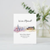 We hebben een modern Waterverf land bewogen Aankondigingskaart (Staand voorkant)