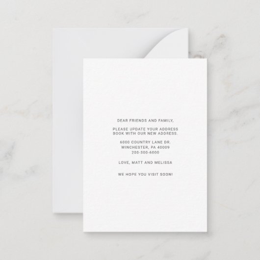 We hebben een modern Waterverf land bewogen Notitiekaartje (Achterkant)