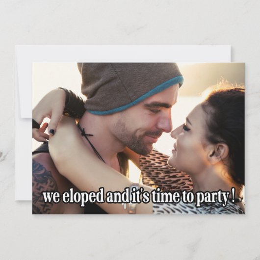 We hebben een moderne bruiloft foto gemaakt aankondiging (Voorkant)