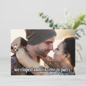 We hebben een moderne bruiloft foto gemaakt aankondiging (Staand voorkant)