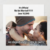 We hebben een moderne bruiloft foto gemaakt aankondiging (Voorkant / Achterkant)