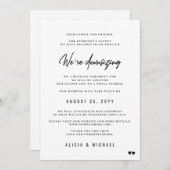 We hebben een moderne minimale kleinere bruiloft g aankondiging (Voorkant / Achterkant)