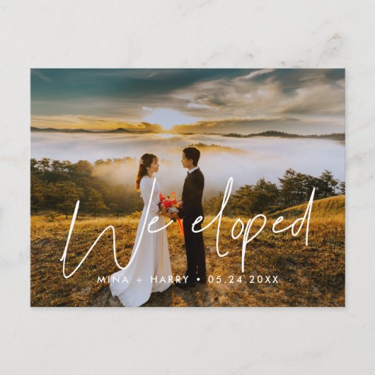 We hebben een moderne ontwerpfoto ontwikkeld briefkaart (Voorkant)