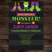 We hebben een Monster Creëer. Halloween Baby showe
