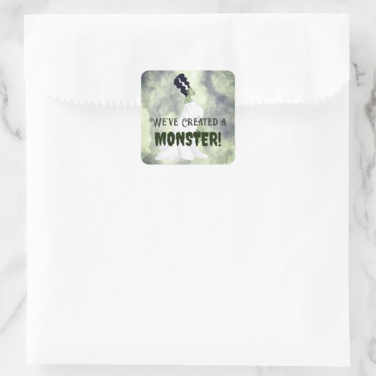 We hebben een monster Creëer! Vierkante Sticker (Tas)