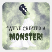 We hebben een monster Creëer! Vierkante Sticker (Voorkant)