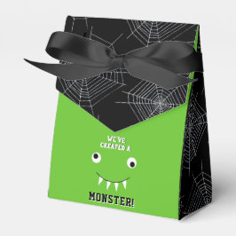 "We hebben een Monster" Halloween Baby shower Creë Bedankdoosjes