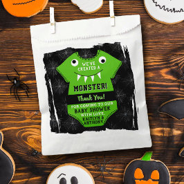"We hebben een Monster" Halloween Baby shower Creë Bedankzakje