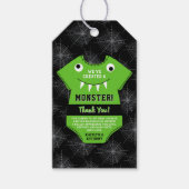 "We hebben een Monster" Halloween Baby shower Creë Cadeaulabel (Voorkant)