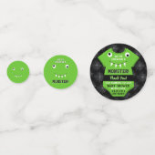 "We hebben een Monster" Halloween Baby shower Creë Confetti (Achterkanten)