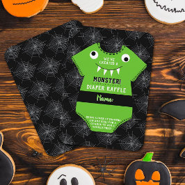 "We hebben een Monster" Halloween Baby shower Creë Informatiekaartje
