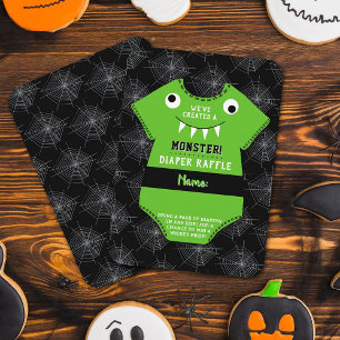 "We hebben een Monster" Halloween Baby shower Creë Informatiekaartje