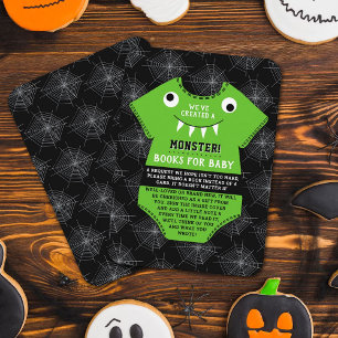 "We hebben een Monster" Halloween Baby shower Creë Informatiekaartje