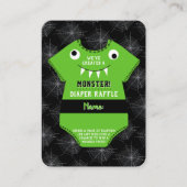 "We hebben een Monster" Halloween Baby shower Creë Informatiekaartje (Voorkant)