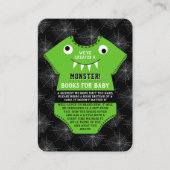 "We hebben een Monster" Halloween Baby shower Creë Informatiekaartje (Voorkant)