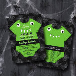 "We hebben een Monster" Halloween Baby shower Creë Kaart<br><div class="desc">Viel in stijl met deze trendy babydoucheuitnodigingen. Het ontwerp is gemakkelijk te personaliseren met uw speciale gebeurtenisformulering en uw gasten zullen enthousiast zijn wanneer zij deze geweldige uitnodigingen ontvangen. Overeenkomende objecten zijn te vinden in het collectie.</div>