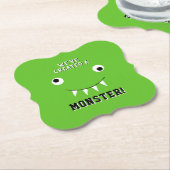 "We hebben een Monster" Halloween Baby shower Creë Kartonnen Onderzetters (Gekanteld)