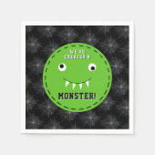 "We hebben een Monster" Halloween Baby shower Creë Servet (Voorkant)
