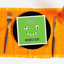 "We hebben een Monster" Halloween Baby shower Creë Servet