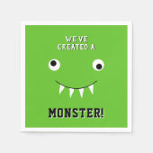 "We hebben een Monster" Halloween Baby shower Creë Servet (Voorkant)