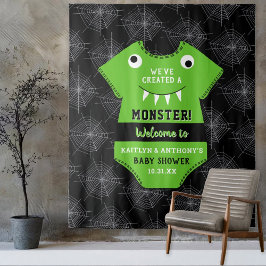 "We hebben een Monster" Halloween Baby shower Creë Wandkleed