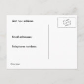 We hebben een nieuw adres aankondigingskaart (Achterkant)