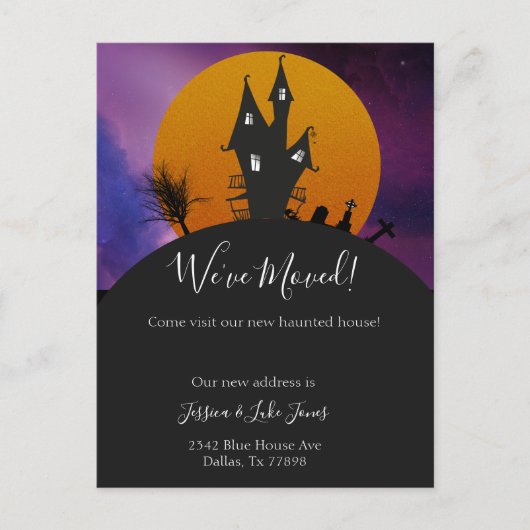 We hebben een nieuw adres bericht verhuisd dat Hal Aankondigingskaart (Voorkant)