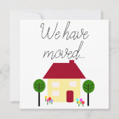 We hebben een nieuw adres bewerkt aankondiging (Voorkant)