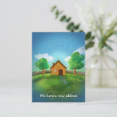 We hebben een nieuw adres - Briefkaart uitnodiging (Staand voorkant)