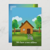 We hebben een nieuw adres - Briefkaart uitnodiging (Voorkant / Achterkant)