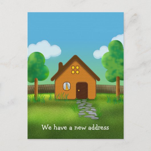 We hebben een nieuw adres - Briefkaart uitnodiging (Voorkant)