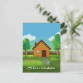 We hebben een nieuw adres - Briefkaart uitnodiging (Staand voorkant)