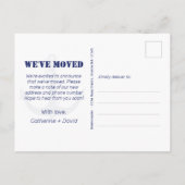 We hebben een nieuw adres gemaakt: Nautical Blue A Aankondigingskaart (Achterkant)