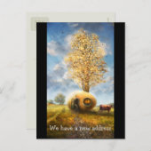 We hebben een nieuw adres | Grappig eierhuis Aankondigingskaart (Voorkant / Achterkant)