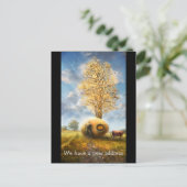 We hebben een nieuw adres | Grappig eierhuis Aankondigingskaart (Staand voorkant)