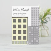 We hebben een nieuw adres/nieuw appartement verpla aankondiging (Staand voorkant)