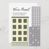 We hebben een nieuw adres/nieuw appartement verpla aankondiging (Voorkant / Achterkant)