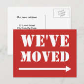 We hebben een nieuw adres pijl bewegend briefkaart (Voorkant / Achterkant)