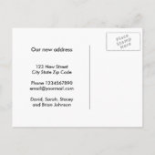 We hebben een nieuw adres pijl bewegend briefkaart (Achterkant)