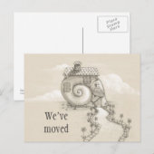 We hebben een nieuw adres slakkenhuis Briefkaart v (Voorkant / Achterkant)