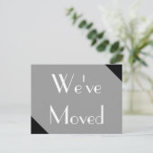 We hebben een nieuw adres verplaatst aankondigingskaart (Staand voorkant)