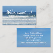 "We hebben een nieuw adres verplaatst, behalve Visitekaartje (Voorkant / Achterkant)