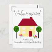 We hebben een nieuw adres verplaatst briefkaart (Voorkant / Achterkant)